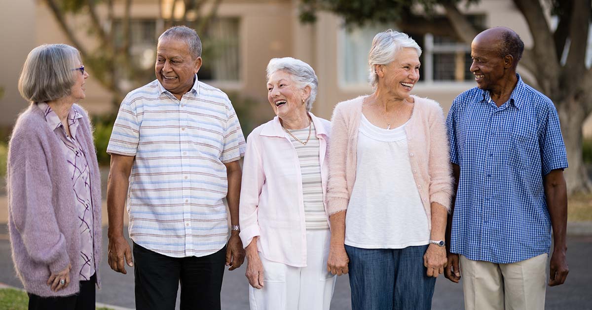 Group of people talking with each other